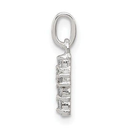 Sterling Silver Cz Cross Charm