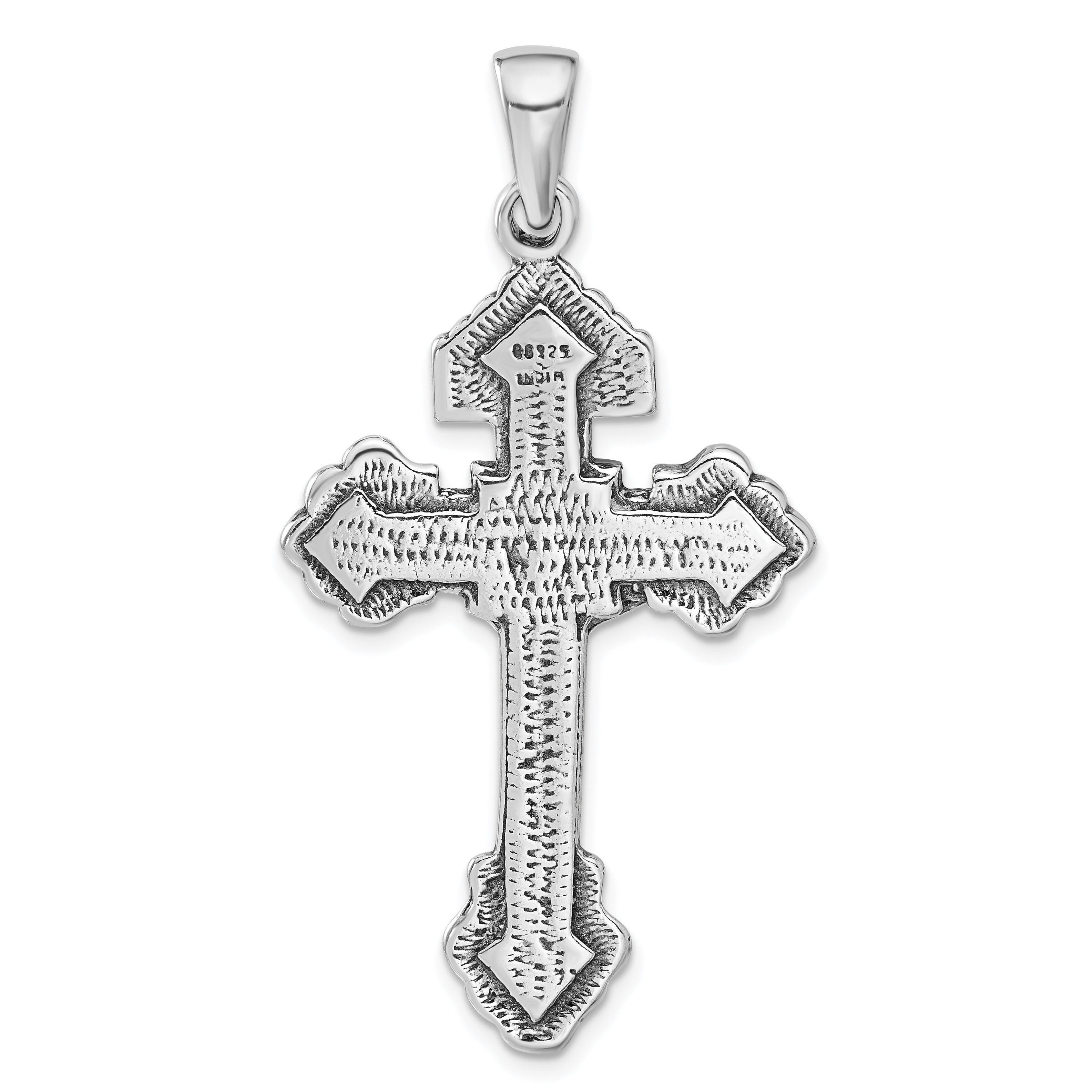 Sterling Silver Antiqued Crucifix Pendant