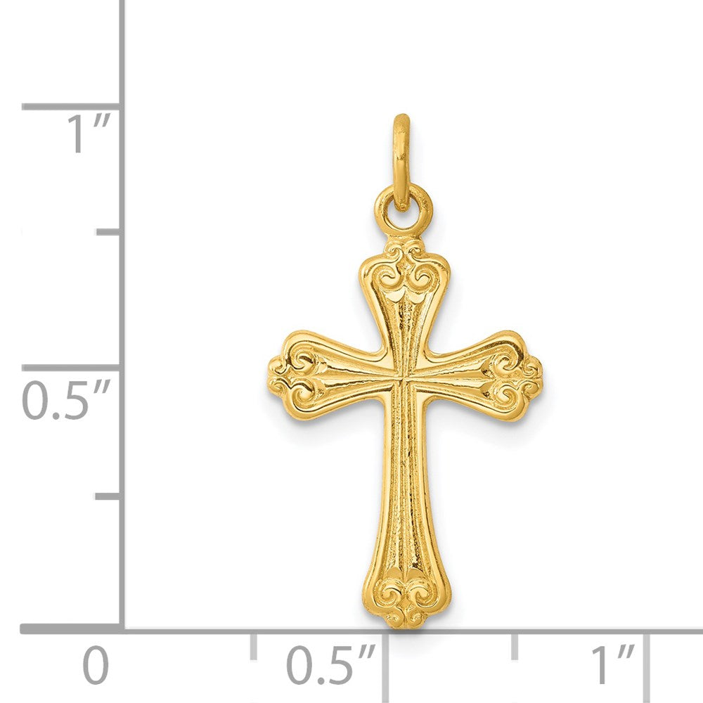 Sterling Silver & 24K Gold -Plated Cross Charm