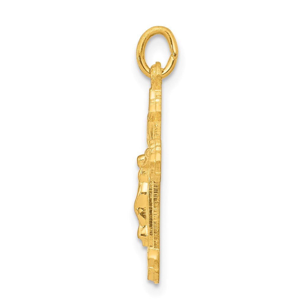Sterling Silver & 24K Gold -Plated Inri Crucifix Charm