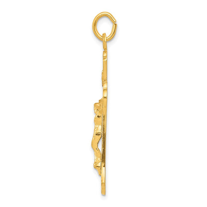 Sterling Silver & 24K Gold -Plated Inri Crucifix Pendant
