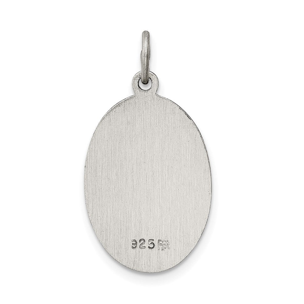 Sterling Silver Antiqued Sacred Heart Of Jesus Medal