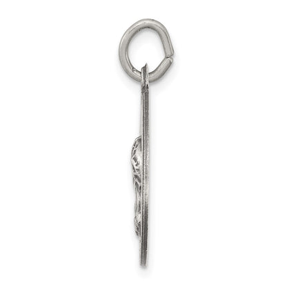 Sterling Silver Antiqued Jesus Have Mercy Medal
