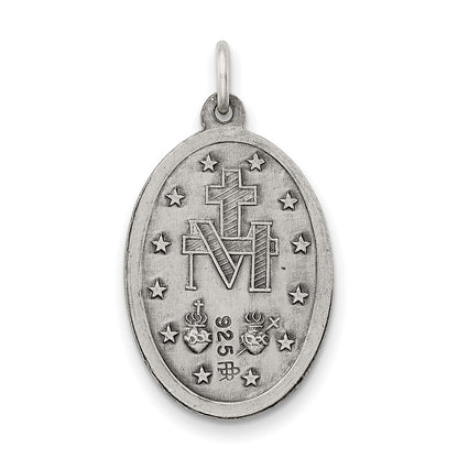 Sterling Silver Antiqued Miraculous Medal