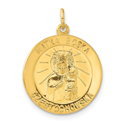 Ss/Gold Plated Sterling Silver & 24K Gold-Plated Matka Boska Medal Pendant