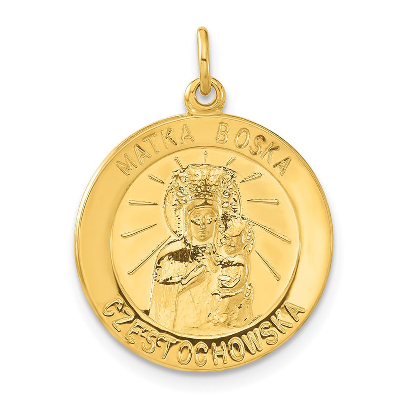 Ss/Gold Plated Sterling Silver & 24K Gold-Plated Matka Boska Medal Pendant
