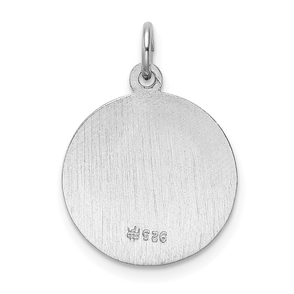 Sterling Silver Rhodium-Plated Our Lady Of Guadalupe Medal