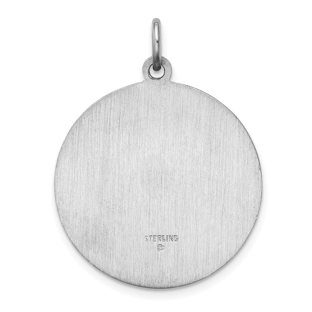 Sterling Silver Rhodium-Plated Our Lady Of Guadalupe Medal