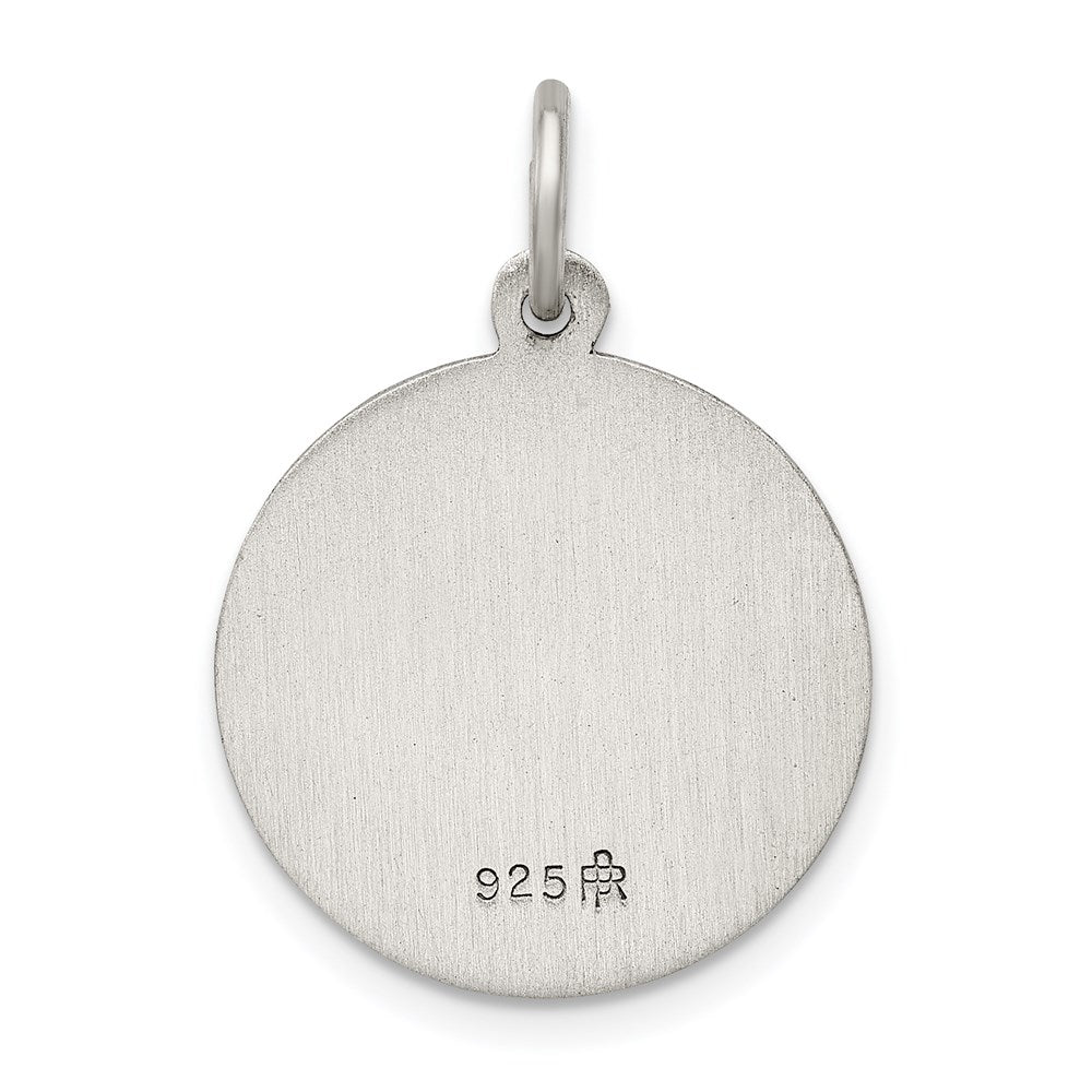 Sterling Silver Antiqued Our Lady Of Perpetual Help Round Medal