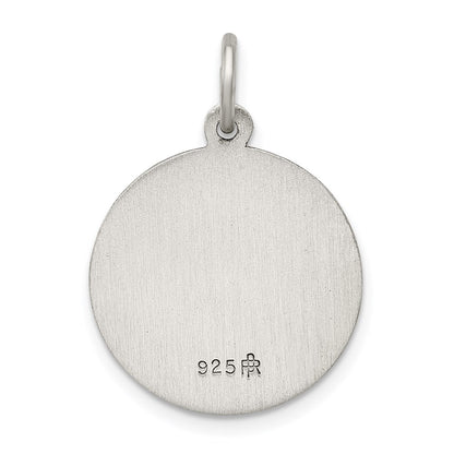 Sterling Silver Antiqued Our Lady Of Perpetual Help Round Medal