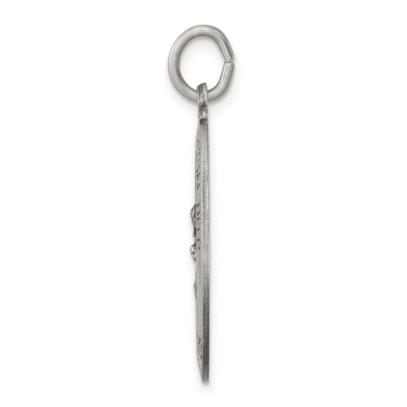 Sterling Silver Antiqued Our Lady Of Perpetual Help Medal