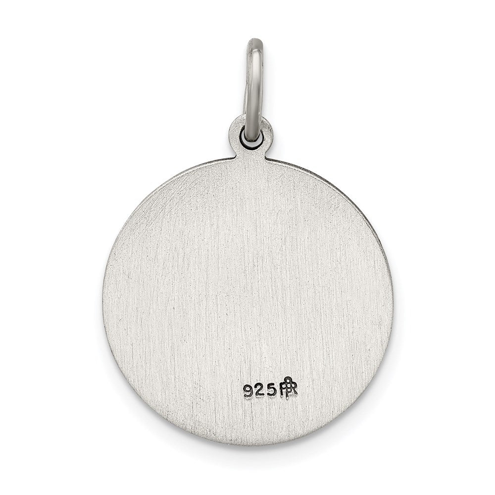 Sterling Silver Antiqued Our Lady Of Lourdes Medal