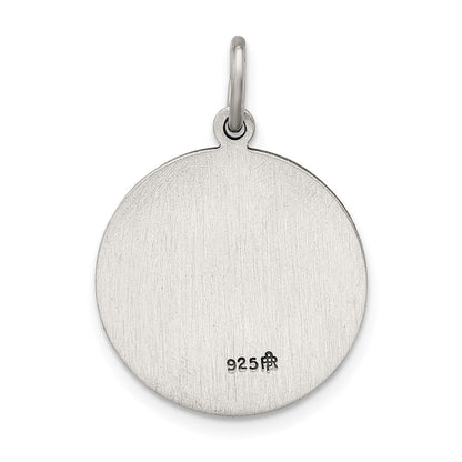 Sterling Silver Antiqued Our Lady Of Lourdes Medal