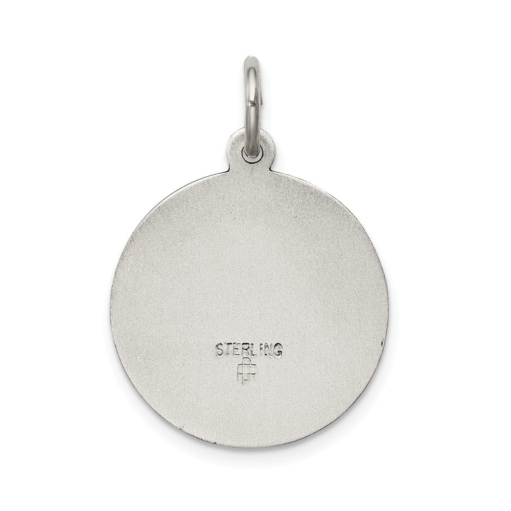 Sterling Silver Antiqued Sacred Heart Of Mary Medal