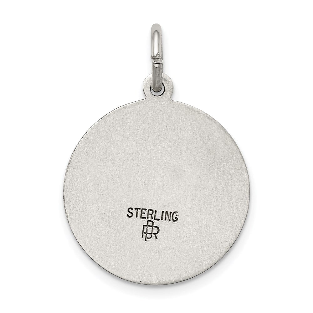 Sterling Silver Antiqued Lady Of Montserrate Medal