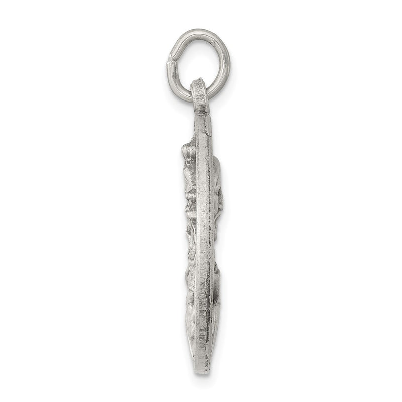Sterling Silver Antiqued Our Lady Of The Holy Scapular Medal