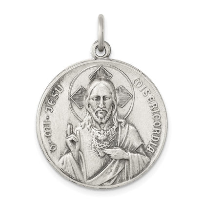 Sterling Silver Antiqued Our Lady Of The Holy Scapular Medal