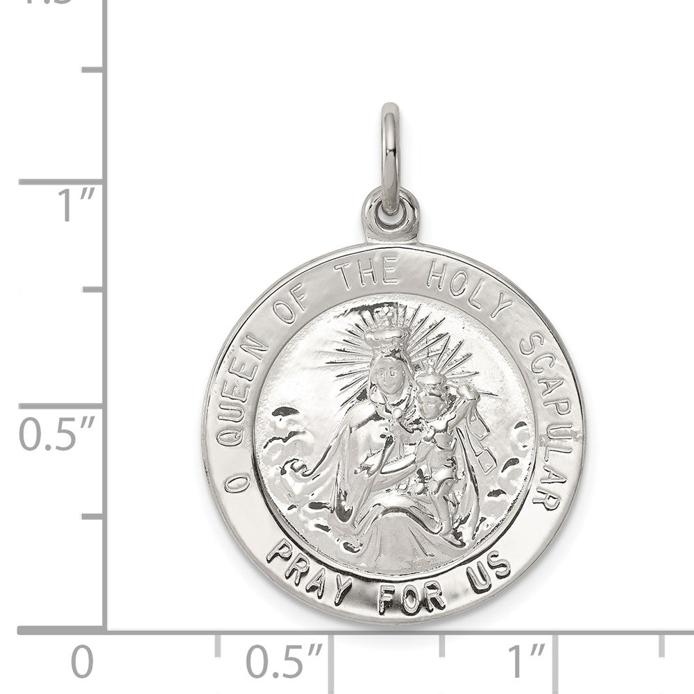Sterling Silver Queen Of The Holy Scapular Medal