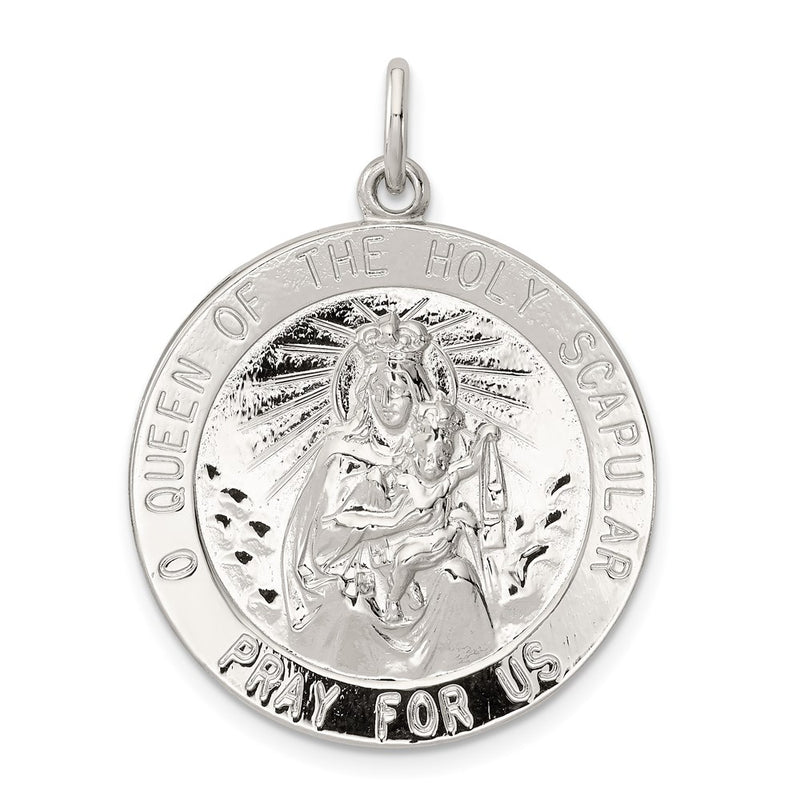 Sterling Silver Queen Of The Holy Scapular Medal