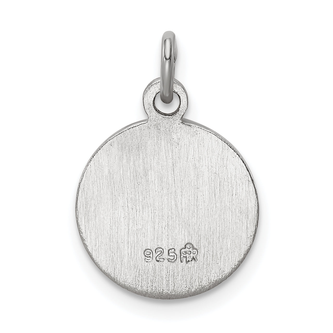 Sterling Silver Rhodium-Plated Saint Christopher Medal