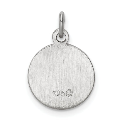 Sterling Silver Rhodium-Plated Saint Christopher Medal