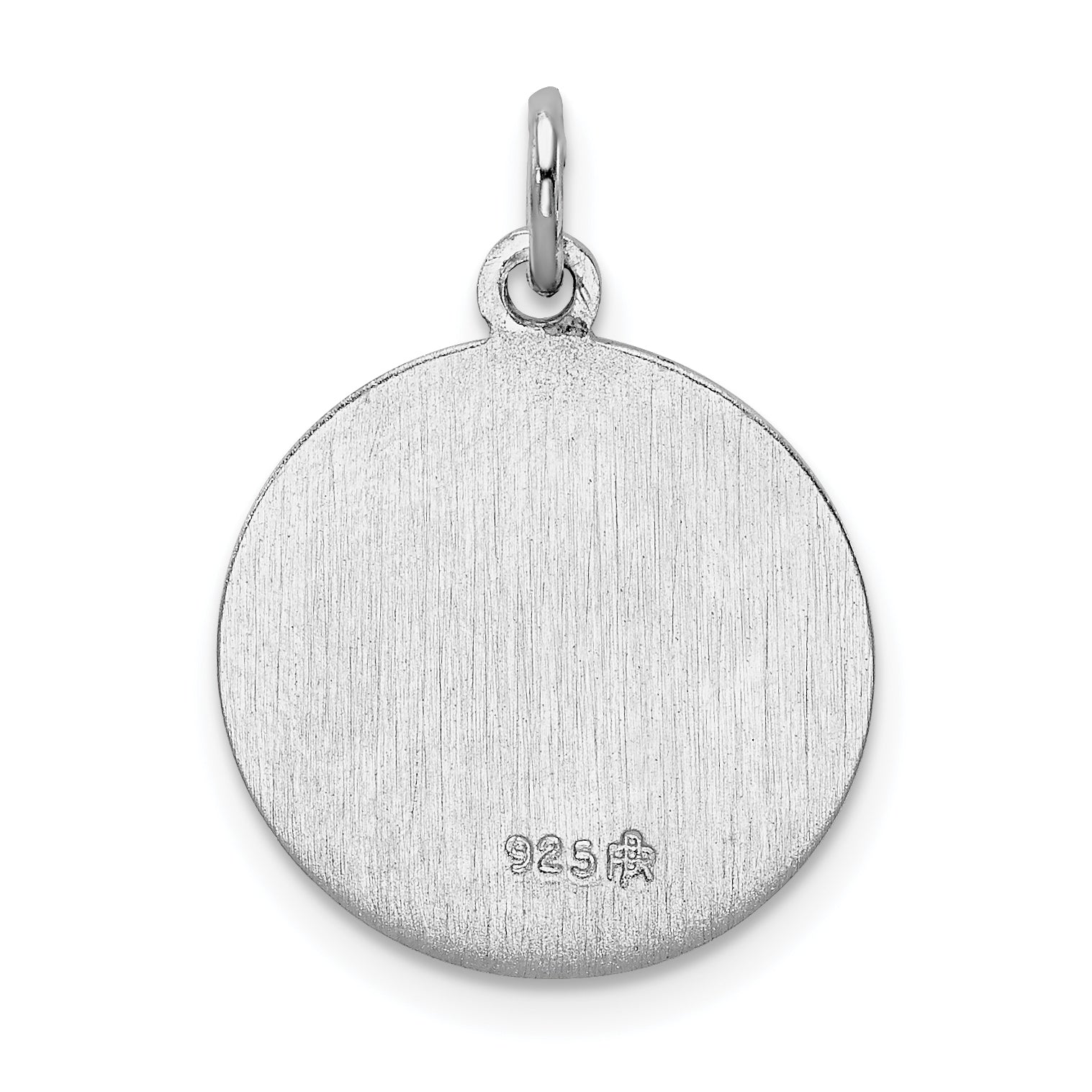 Sterling Silver Rhodium-Plated Saint Christopher Medal