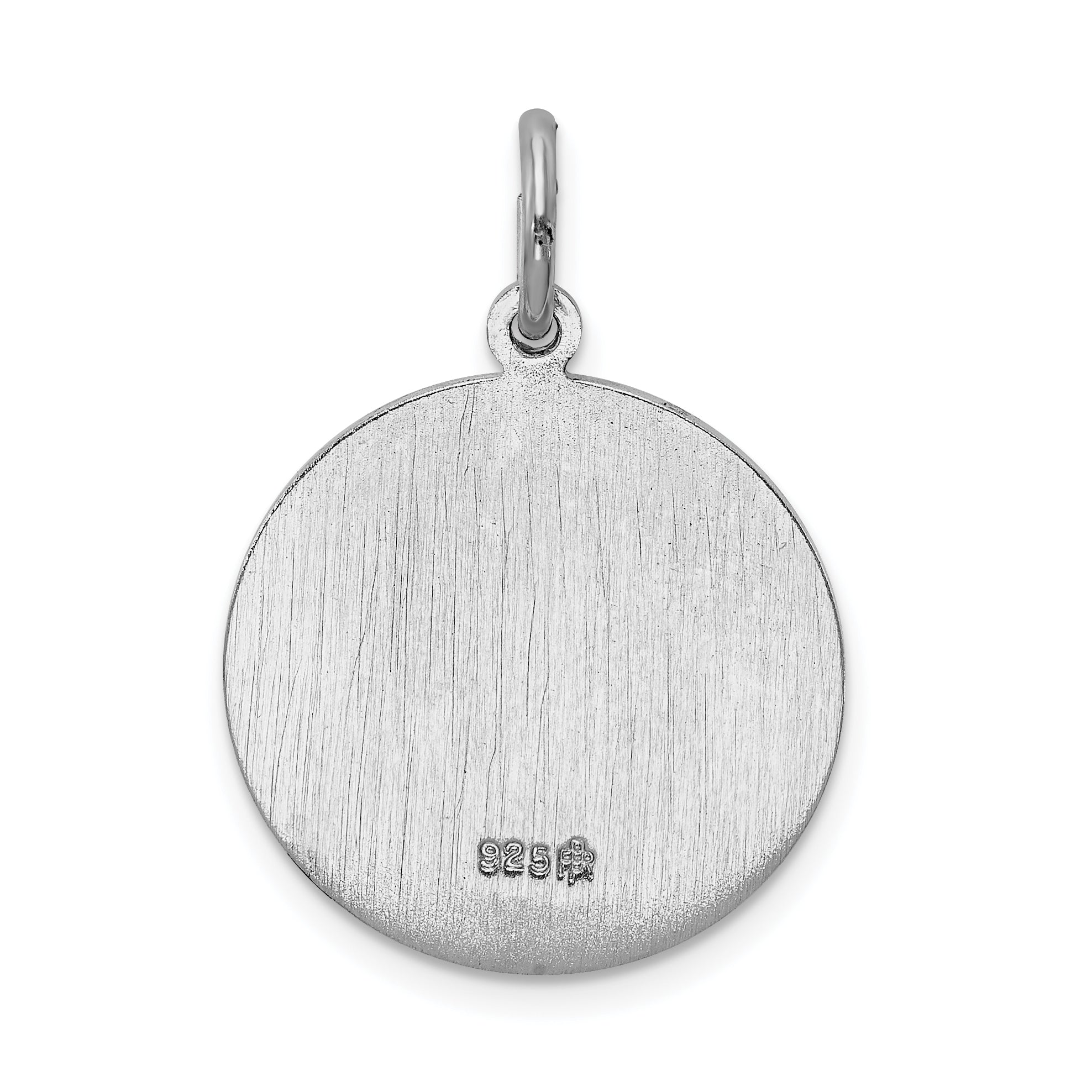 Sterling Silver Rhodium-Plated Saint Christopher Medal