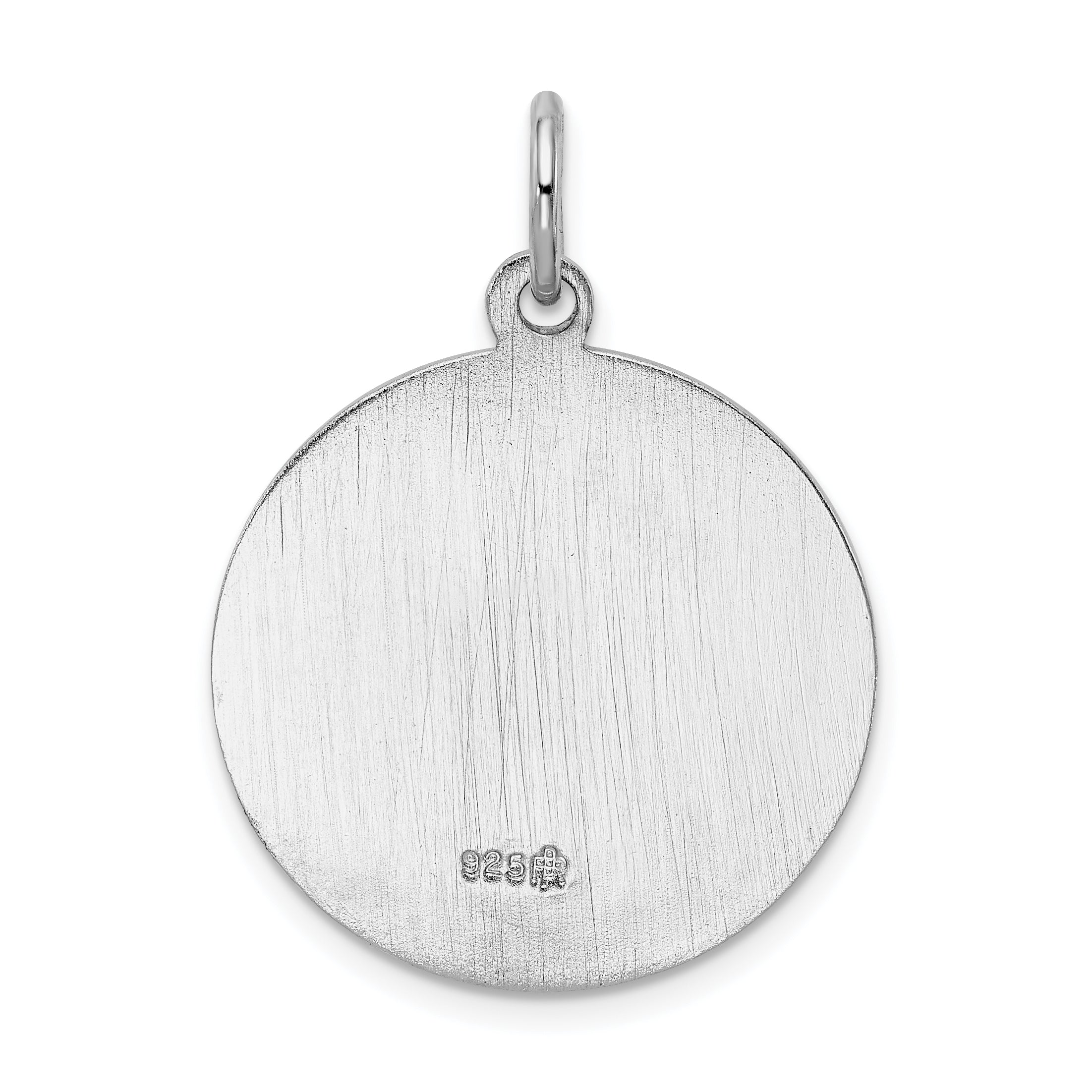 Sterling Silver Rhodium-Plated Saint Christopher Medal