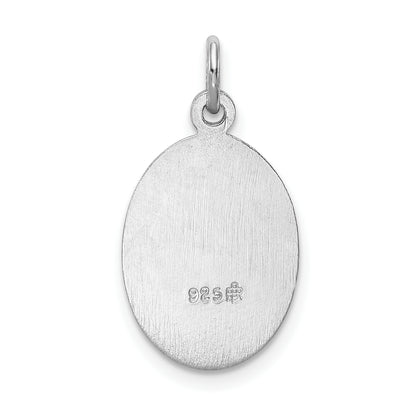 Sterling Silver Rhodium-Plated Saint Christopher Medal