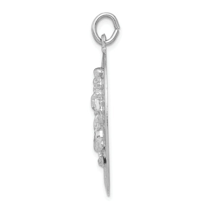 Sterling Silver Rhodium-Plated Saint Christopher Medal