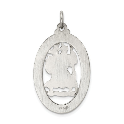 Sterling Silver Rhodium-Plated Saint Christopher Medal