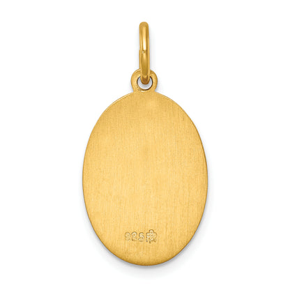 Sterling Silver 24K Gold-Plated Saint Christopher Medal