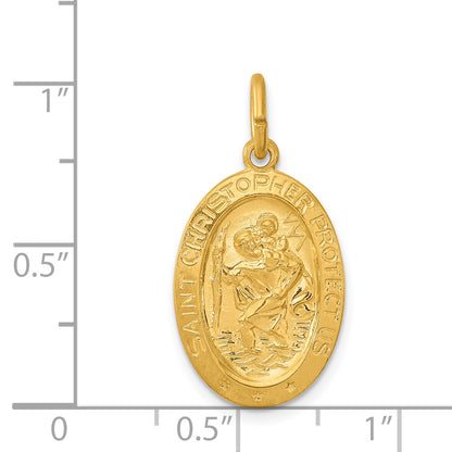 Sterling Silver 24K Gold-Plated Saint Christopher Medal