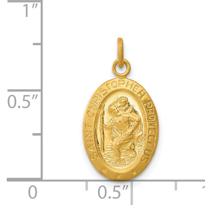 Sterling Silver 24K Gold-Plated Saint Christopher Medal