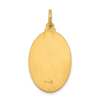 Sterling Silver 24K Gold-Plated Saint Christopher Medal
