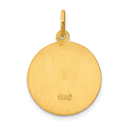 Sterling Silver 24K Gold-Plated Saint Christopher Medal
