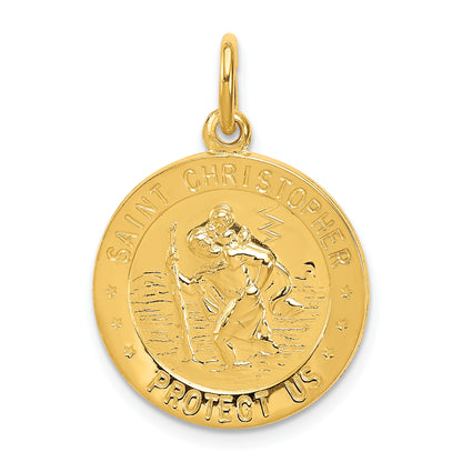 Sterling Silver 24K Gold-Plated Saint Christopher Medal