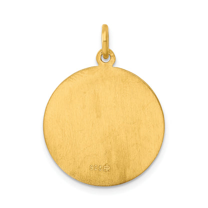 Sterling Silver 24K Gold-Plated St. Christopher Medal