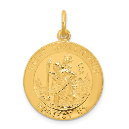 Sterling Silver 24K Gold-Plated St. Christopher Medal