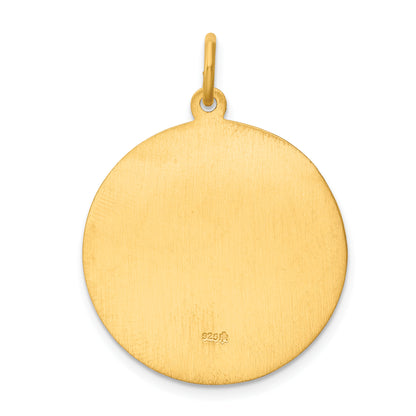 Sterling Silver 24K Gold-Plated St. Christopher Medal