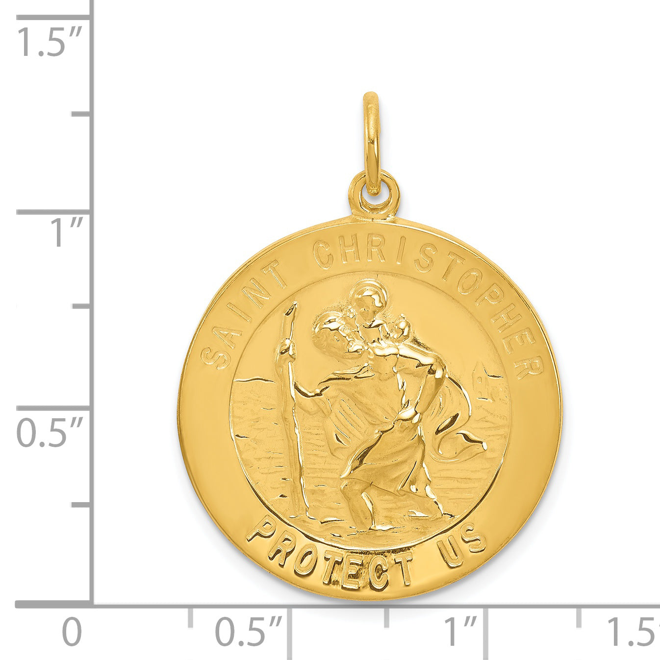 Sterling Silver 24K Gold-Plated St. Christopher Medal