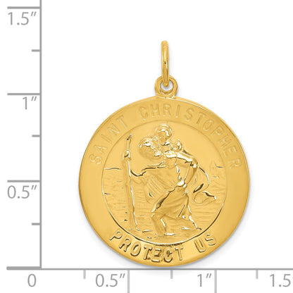 Sterling Silver 24K Gold-Plated St. Christopher Medal