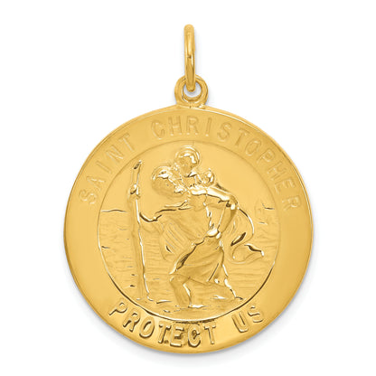Sterling Silver 24K Gold-Plated St. Christopher Medal