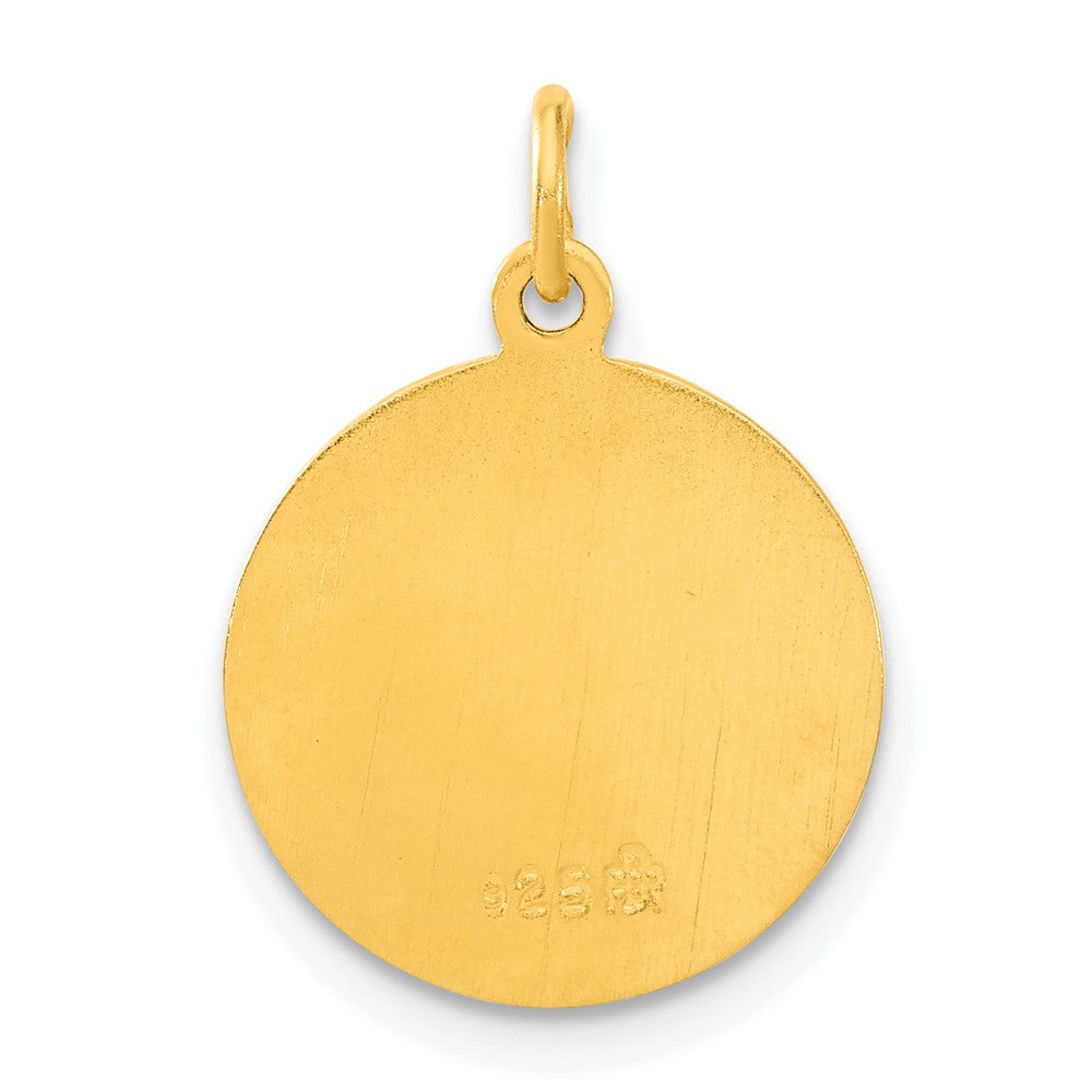 Sterling Silver 24K Gold-Plated Saint Florian Medal