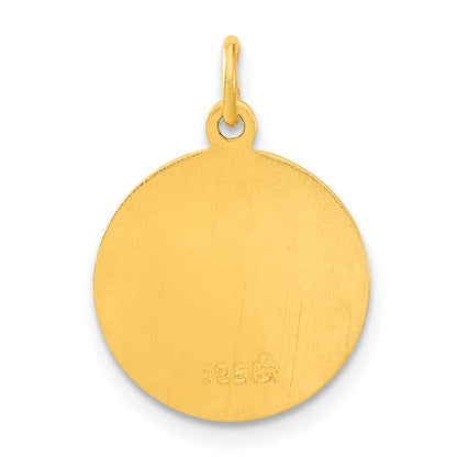 Sterling Silver 24K Gold-Plated Saint Florian Medal