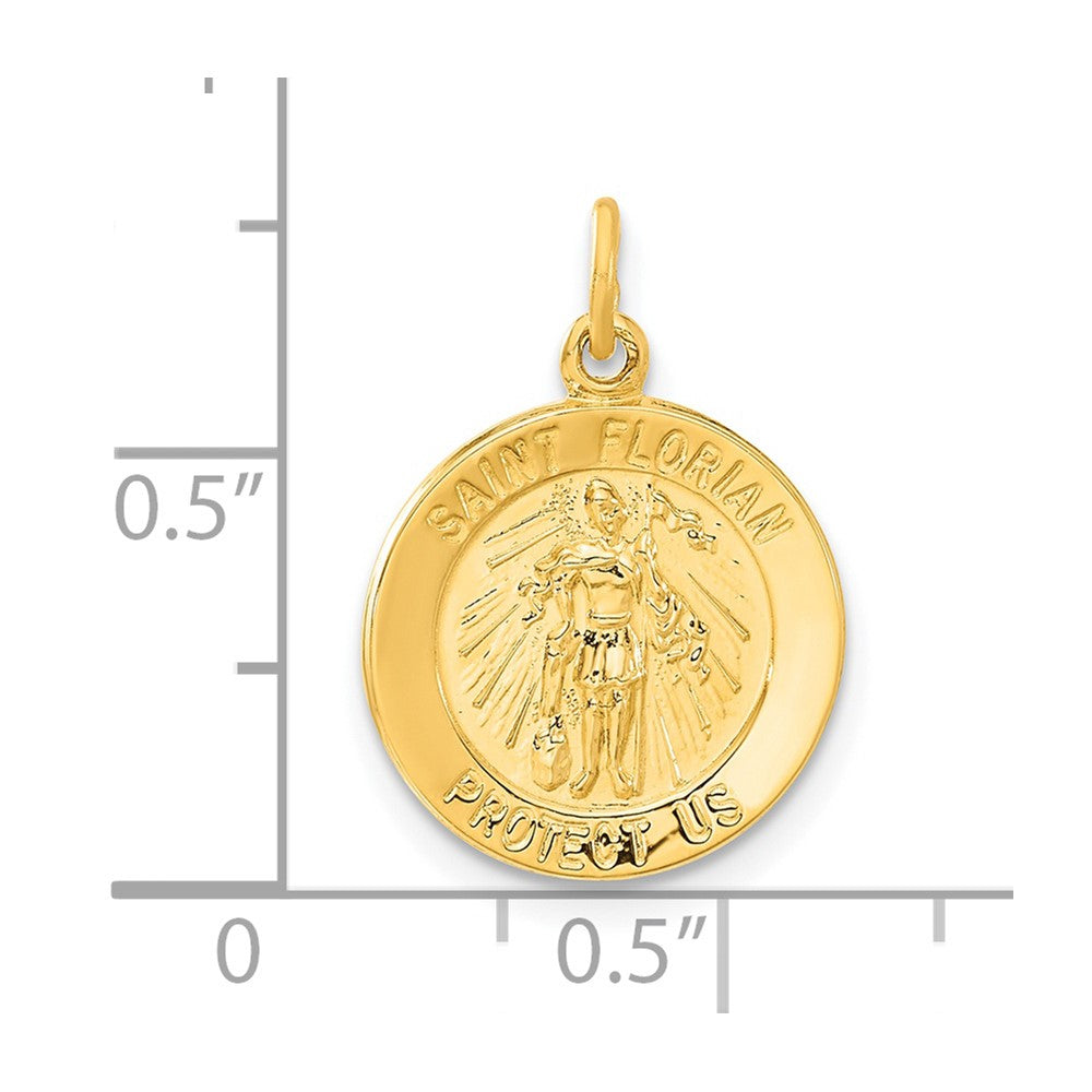 Sterling Silver 24K Gold-Plated Saint Florian Medal