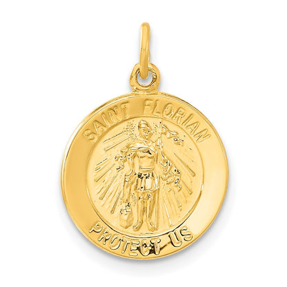 Sterling Silver 24K Gold-Plated Saint Florian Medal