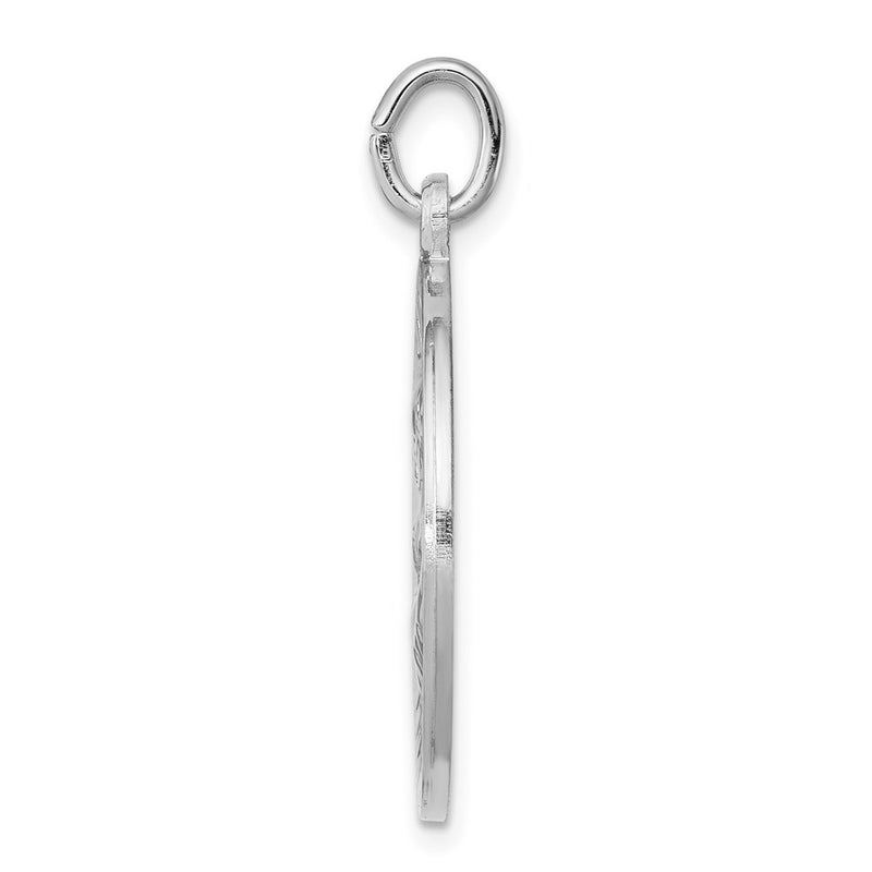 Sterling Silver Rhodium-Plated Saint Joseph Medal