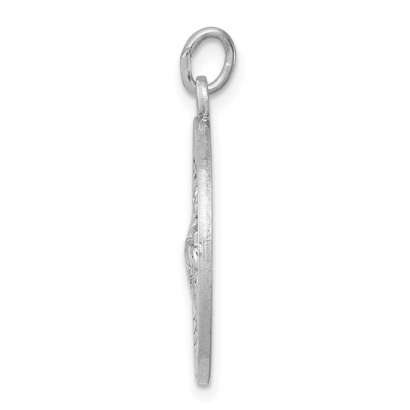 Sterling Silver Rhodium-Plated Saint Jude Thaddeus Medal