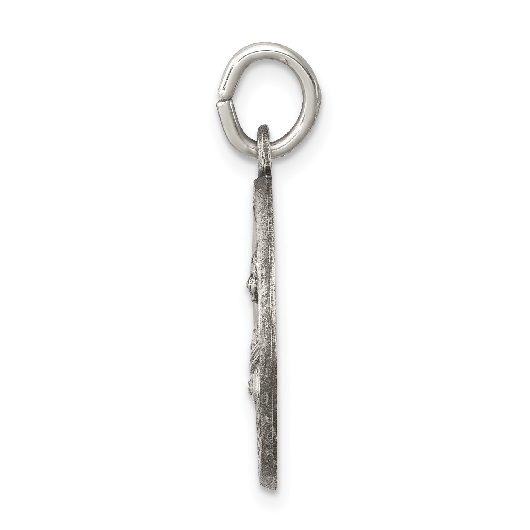 Sterling Silver Antiqued Saint Lucy Medal